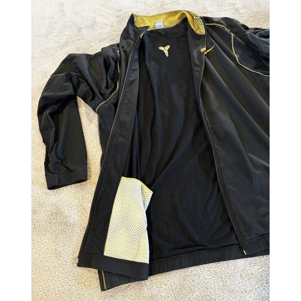 Nike Track Jacket Mens XXLT Black Lightweight Full Zip Hooded Kobe Bryant Mamba